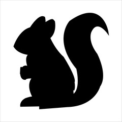 squirrel silhouette icon design template