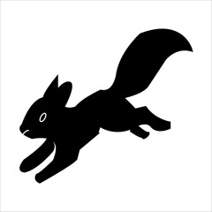 Obraz premium squirrel silhouette icon design template