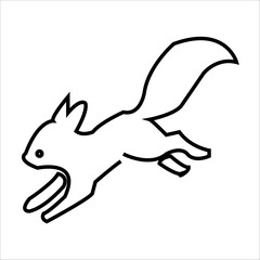 squirrel silhouette icon design template