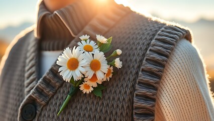 Glowing Swiss lantern with white cross motif, resting on rustic wood with alpine meadow in soft focus.