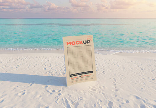 Page on the Sand Mockup