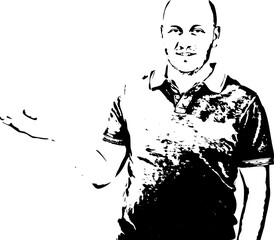 Smiling man making presentation