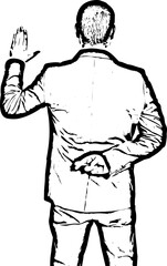 Back of executive liar