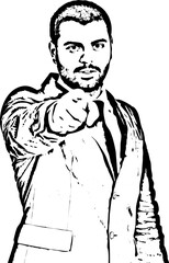 Business man choose you