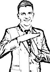 Happy executive  time out