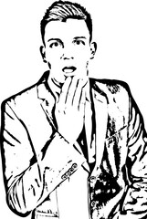 Surprised business man