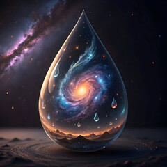 tiny universe inside a teardrop emotiona cosmi