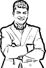 Laughing business man