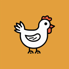 Cute cartoon hen with chicks and eggs, a charming farm illustration of a poultry family