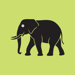 Obraz premium elephant silhouette vector illustration.