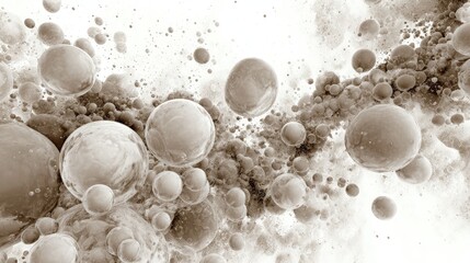 Abstract Brown And Grey Circles Design