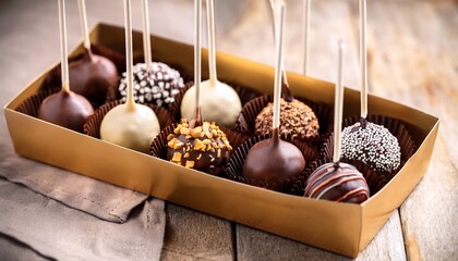 chocolate cake pops variety pack assorted toppings delicious treats sweet confections cake pops recipe cake pops chocolate
