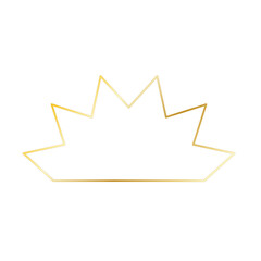 Fototapeta premium Gold Sun Star Ray Outline Icon. Vintage Wedding Card Invitation Decorative Element Symbol. Astrology Tattoo Style/ Aesthetic Elegant Golden Gradient Star Symbol. 