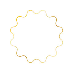 Gold Sun Star Ray Outline Icon. Vintage Wedding Card Invitation Decorative Element Symbol. Astrology Tattoo Style/ Aesthetic Elegant Golden Gradient Star Symbol. 