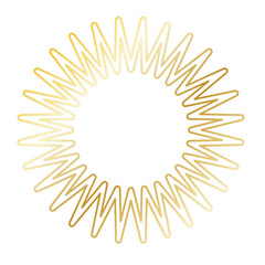 Gold Sun Star Ray Outline Icon. Vintage Wedding Card Invitation Decorative Element Symbol. Astrology Tattoo Style/ Aesthetic Elegant Golden Gradient Star Symbol. 
