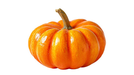 Obraz premium Bright Orange Pumpkin on a Transparent Background