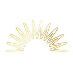 Gold Sun Star Ray Outline Icon. Vintage Wedding Card Invitation Decorative Element Symbol. Astrology Tattoo Style/ Aesthetic Elegant Golden Gradient Star Symbol. 