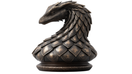 Bronze Dragon Chess Piece Sculpture