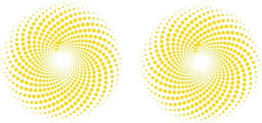 Yellow circular pattern radiating from center circles radial