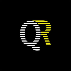 QR Monogram Fusion - Elegant Minimal Letter logo Design