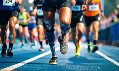 Marathon runners diverse group