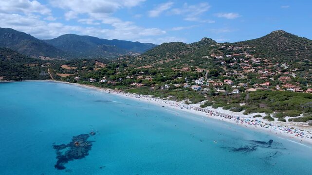 Aerial View Sardinia Campulongu Beach