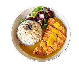chicken katsu curry with jasmine rice