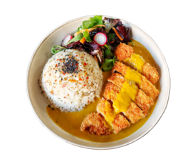 chicken katsu curry with jasmine rice