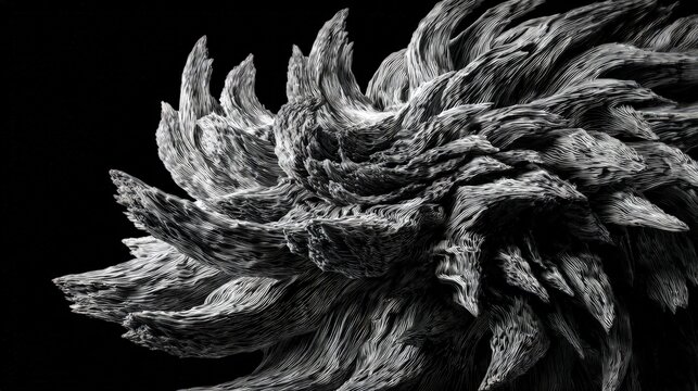 Abstract Black And White Geometric Design