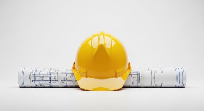 Construction planning action building site blueprint content professional environment view project management concept