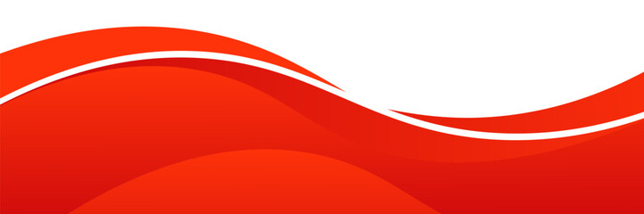 Vector red line background curve element with white space for text and message design, overlapping layers, vector illustration