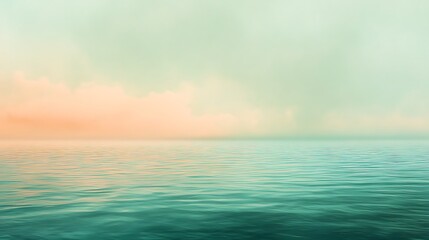 Obraz premium Calm ocean landscape with soft pastel colors, serene seascape perfect for backgrounds
