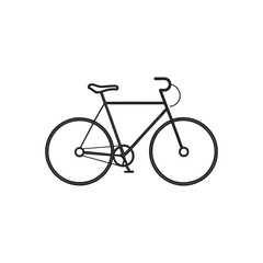 Road Bicycle Line Drawing &ndash; Minimal Bike Icon

