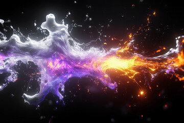 Electric filaments snapping through darkness with explosive speed, capturing dynamic energy and striking visual impact in high contrast