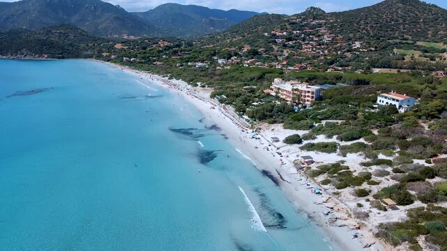 Aerial View Sardinia Campolongu Beach