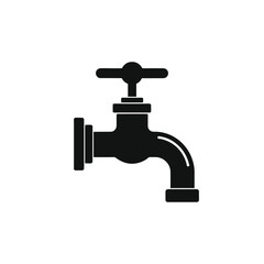 Water Tap Silhouette – Plumbing or Water Concept