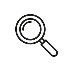 Magnifying Glass Outline – Search Icon Minimal Design

