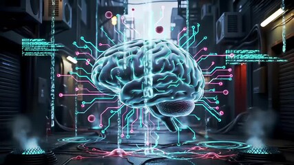 circuit board and brain - Powered by Adobe