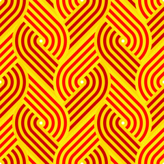loop pattern of catalonia flag. stripes background for decoration. vector illustration