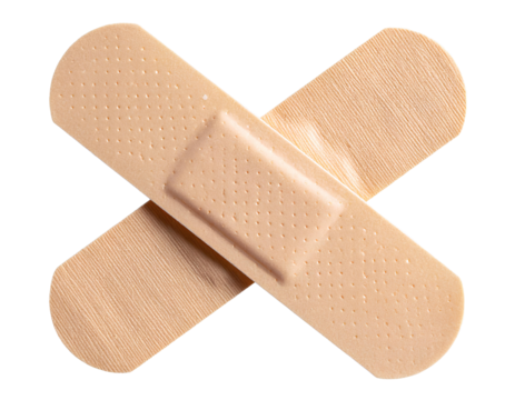 Bandaid Bandage Isolated on Transparent Background.