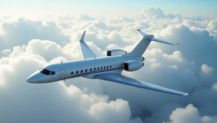 Obraz premium Large private jet in the sky