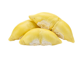 Durian flesh on transparent background
