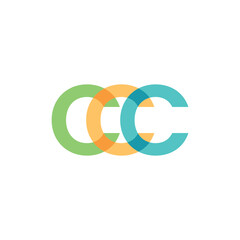  CCC logo design initial letter