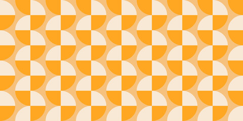 Retro orange circle pattern for background or fabric design