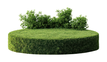 PNG Circle podium design grass eco-friendly.