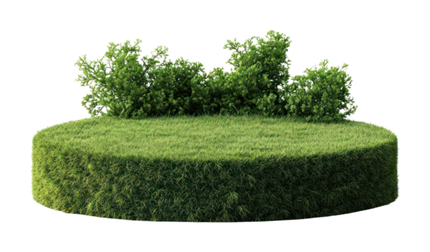 PNG Circle podium design grass eco-friendly.