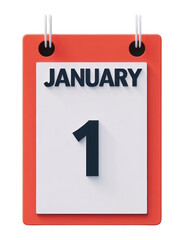 Fototapeta premium PNG Simple calendar minimalist january design.