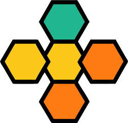 abstract background with hexagons