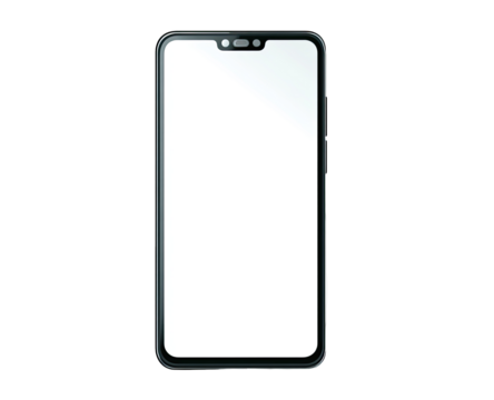 Smartphone, black, blank screen