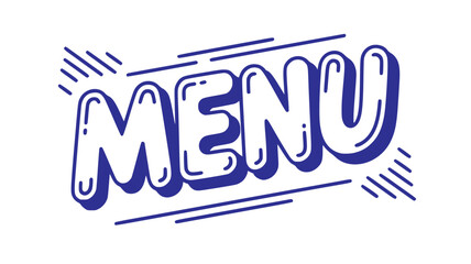 Hand-drawn Menu Text.